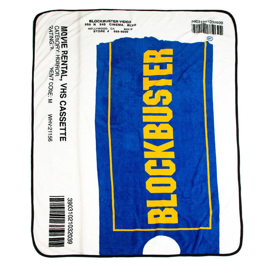 48 x 60 Blockbuster VHS Case Fleece Throw Blanket - Throw 
