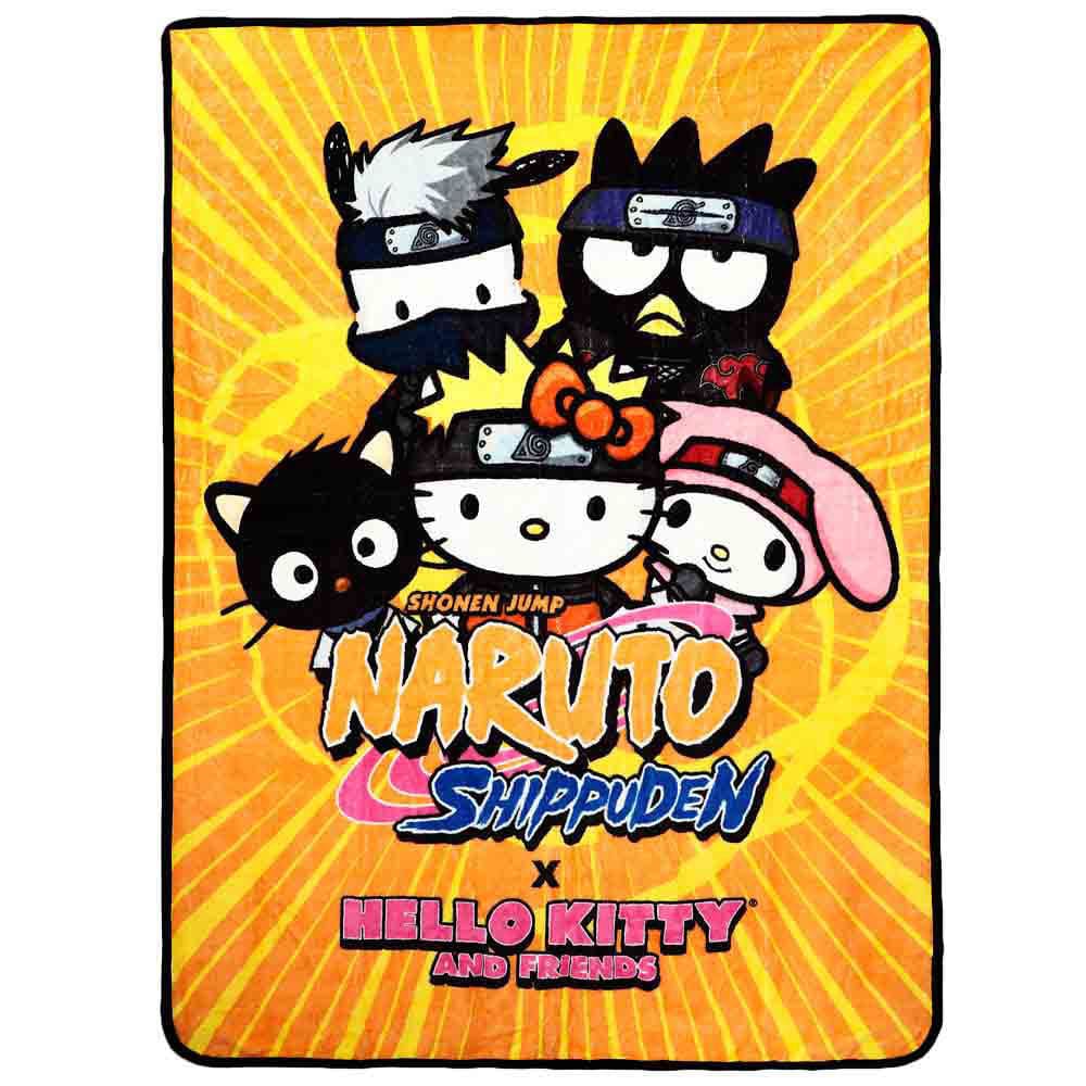 Sanrio X Naruto Characters Fleece Throw Blanket