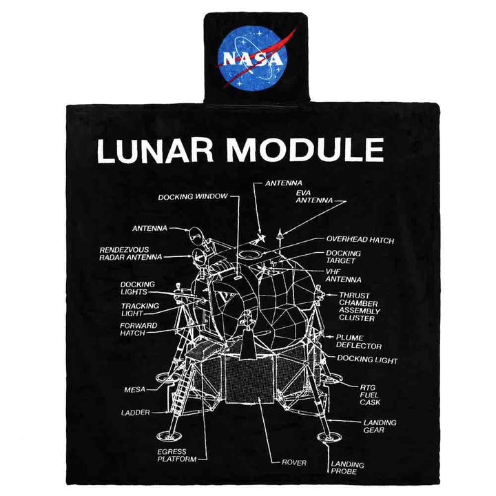 12.5 x 50 NASA Lunar Module Pillow Pocket Throw Blanket - 
