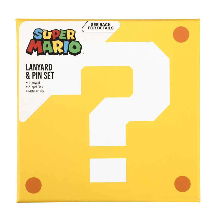 Super Mario Lapel Pins & Lanyard Box Set - Lanyards & 