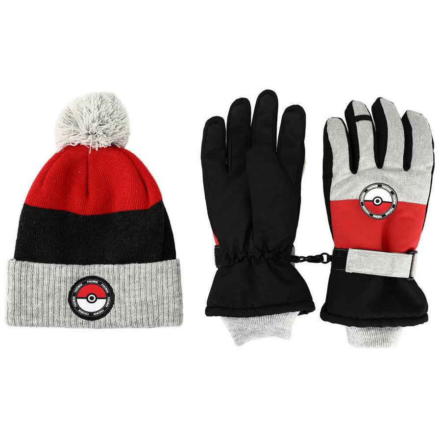 Pokemon Youth Beanie & Ski Gloves Combo - Clothing - Beanies