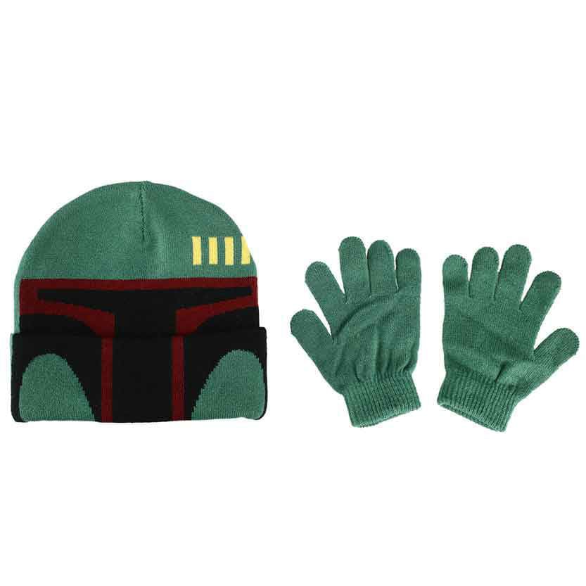 Star Wars Boba Fett Youth Beanie & Gloves Combo - Clothing -