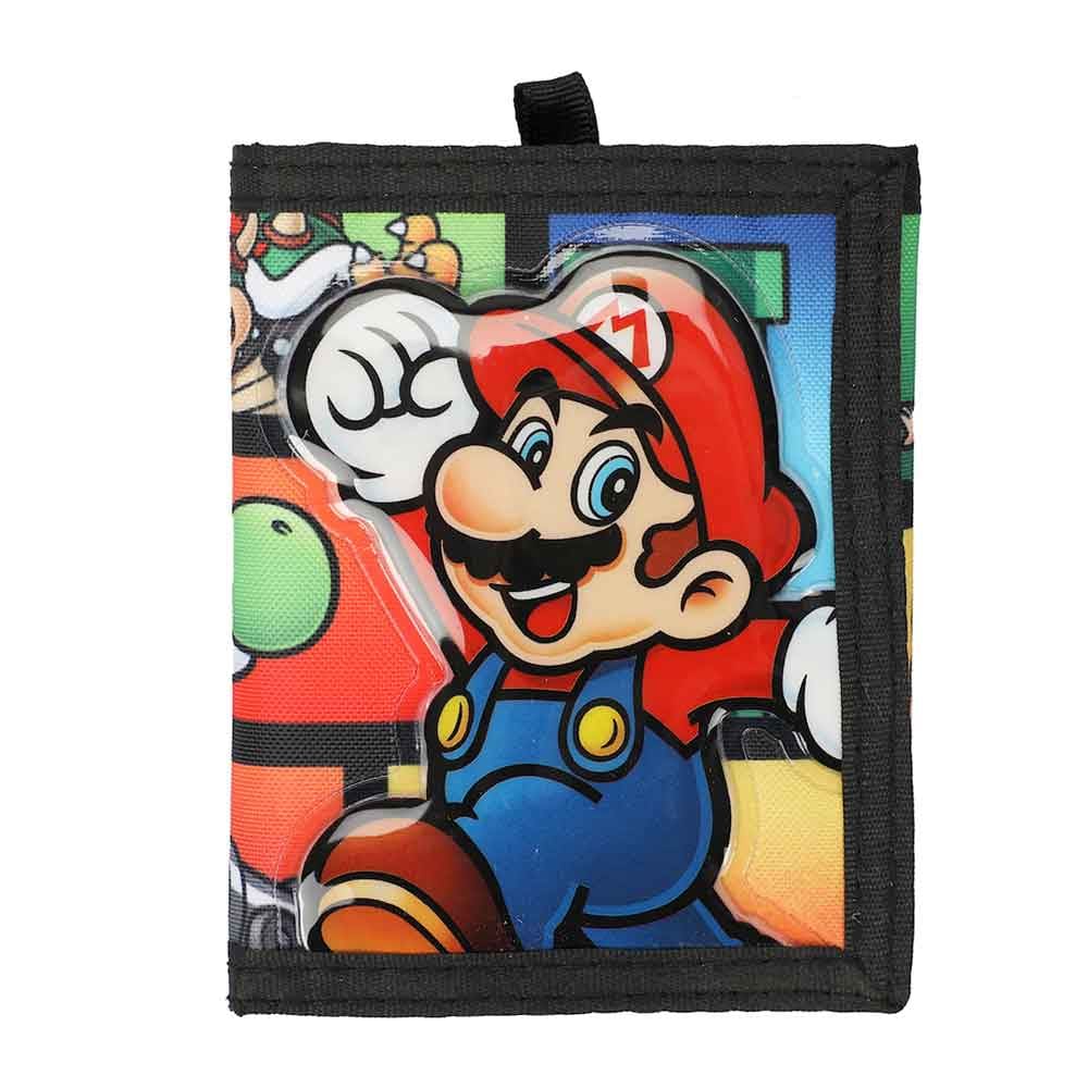 Super Mario Bros Curved Bill Snapback & Bi-Fold Wallet -