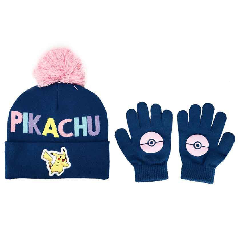Pokemon Pikachu Youth Beanie & Gloves Combo - Clothing - 