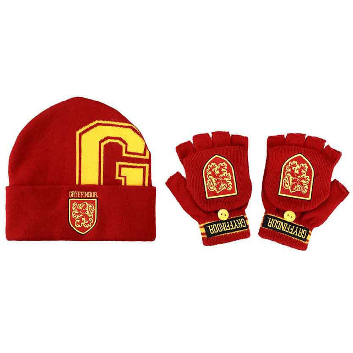 Harry Potter Gryffindor Embroidered Beanie & Glomitts Combo 