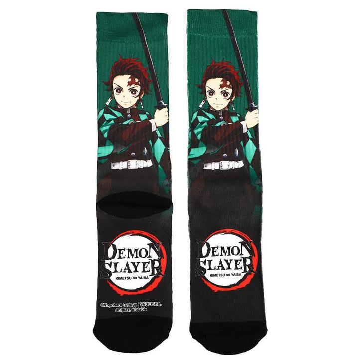 Demon Slayer Tanjiro Sublimated Crew Socks - Socks