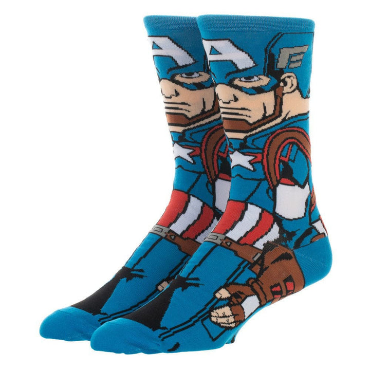 Marvel Captain America Animigos 360 Character Socks - Socks