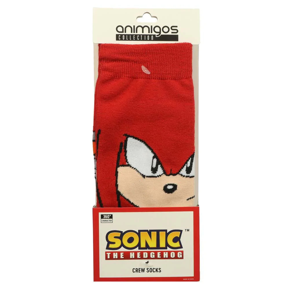 Sonic The Hedgehog Knuckles Animigos 360 Character Socks - 