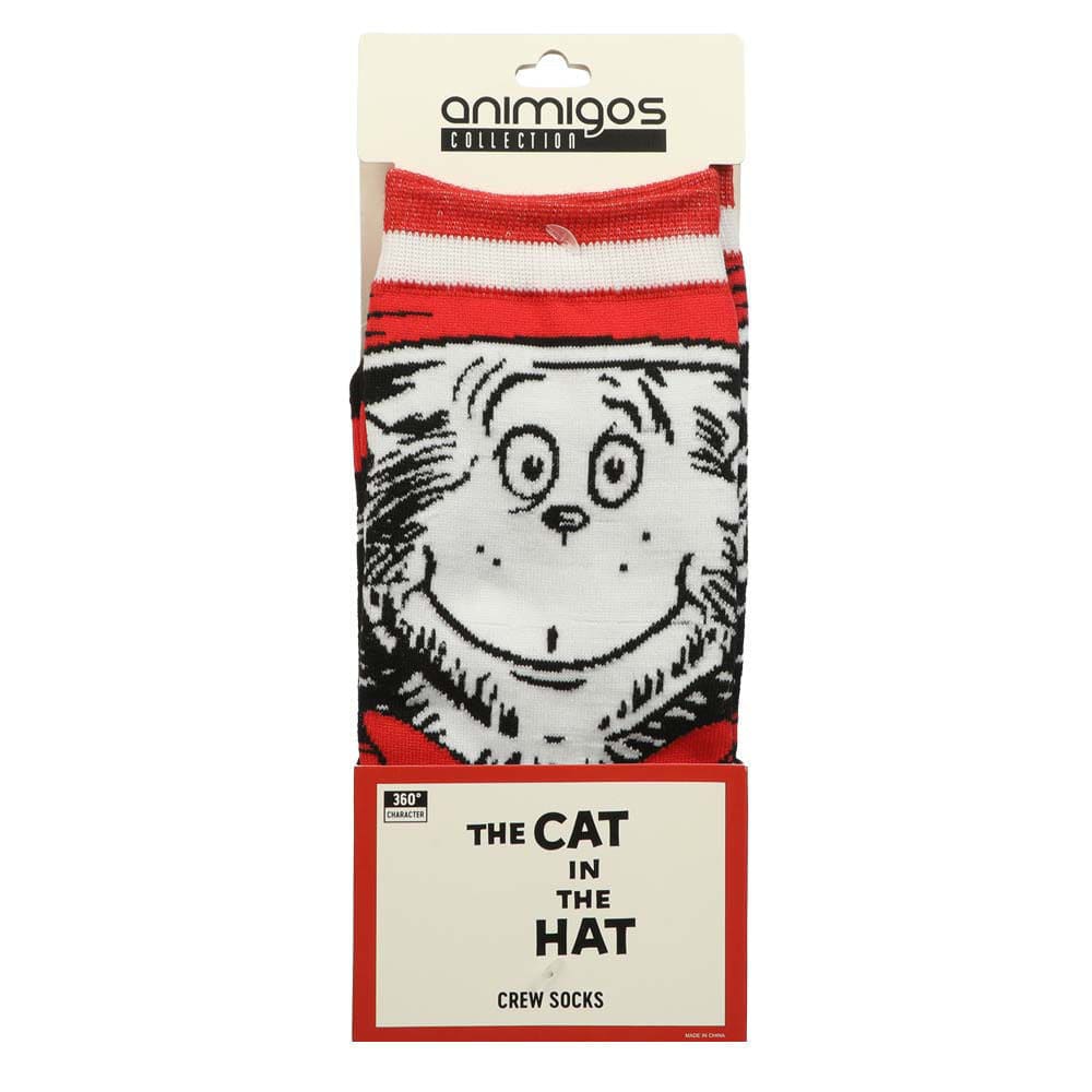 Dr. Seuss Cat In The Hat Animigos 360 Character Socks -