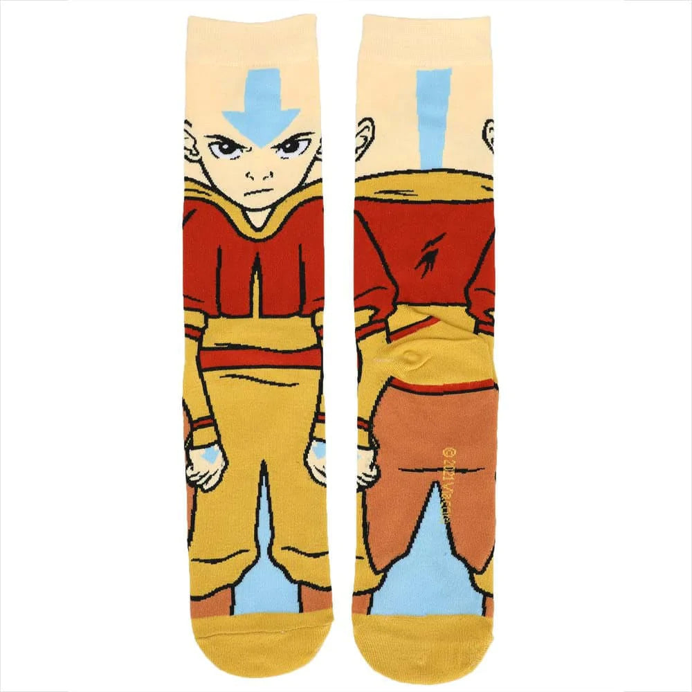Avatar The Last Airbender Aang Animigos 360 Character Socks 