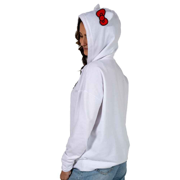 Hello Kitty 3D Ears Junior Cosplay Hoodie - Clothing -
