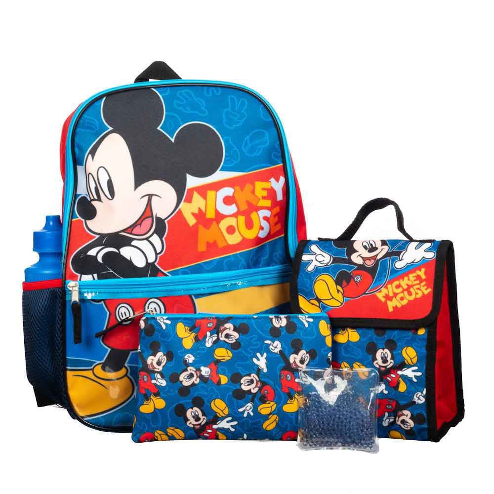 16 Disney Mickey Mouse Backpack (5 Piece Set) - Backpacks