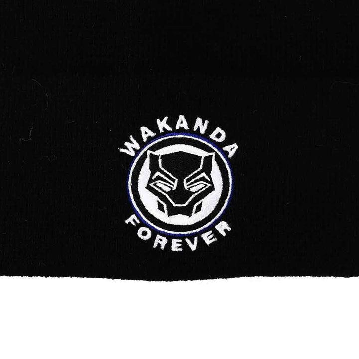 Marvel Black Panther Wakanda Forever Cuff Beanie - Clothing 