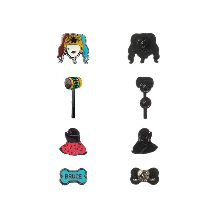 DC Comics Harley Quinn 4 Pack Lapel Pin Set - Enamel Pins 
