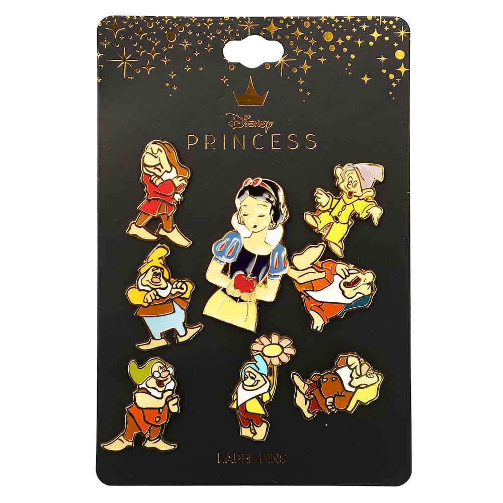 Disney Snow White & The 7 Dwarfs Lapel Pins Set - Enamel 