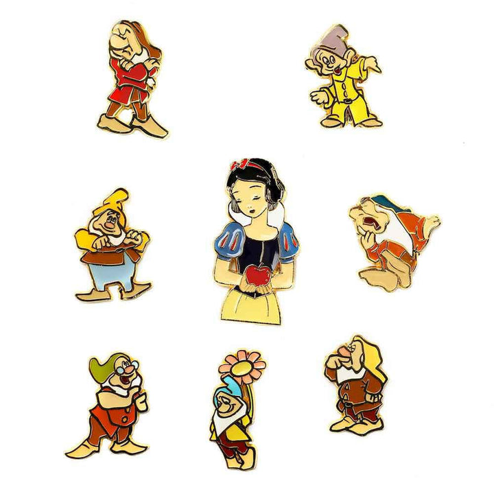 Disney Snow White & The 7 Dwarfs Lapel Pins Set - Enamel 