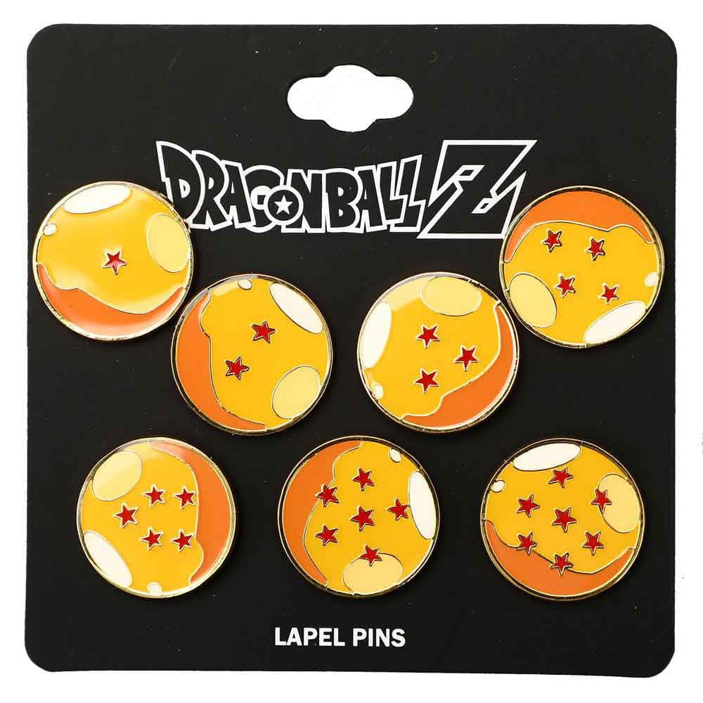 Dragon Ball Z All 7 Dragon Balls Lapel Pins Set - Enamel 