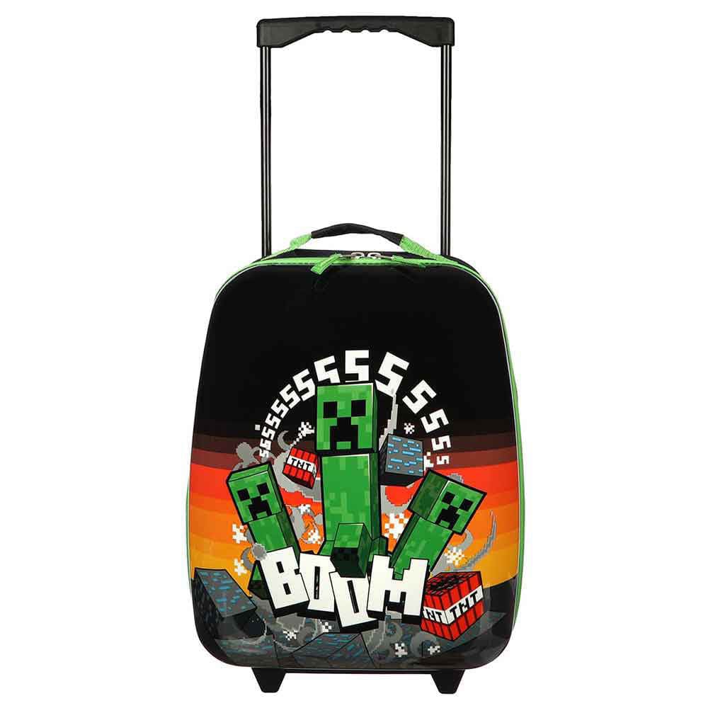 Minecraft Collapsible Roller Travel Suitcase - Youth Luggage