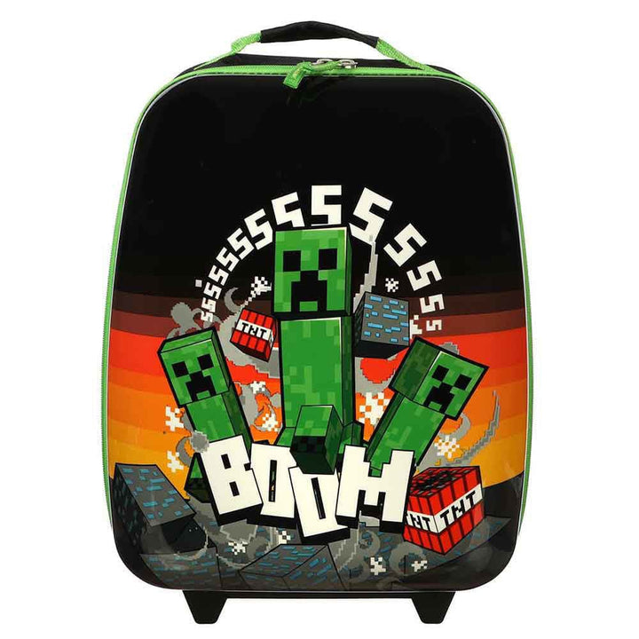 Minecraft Collapsible Roller Travel Suitcase - Youth Luggage