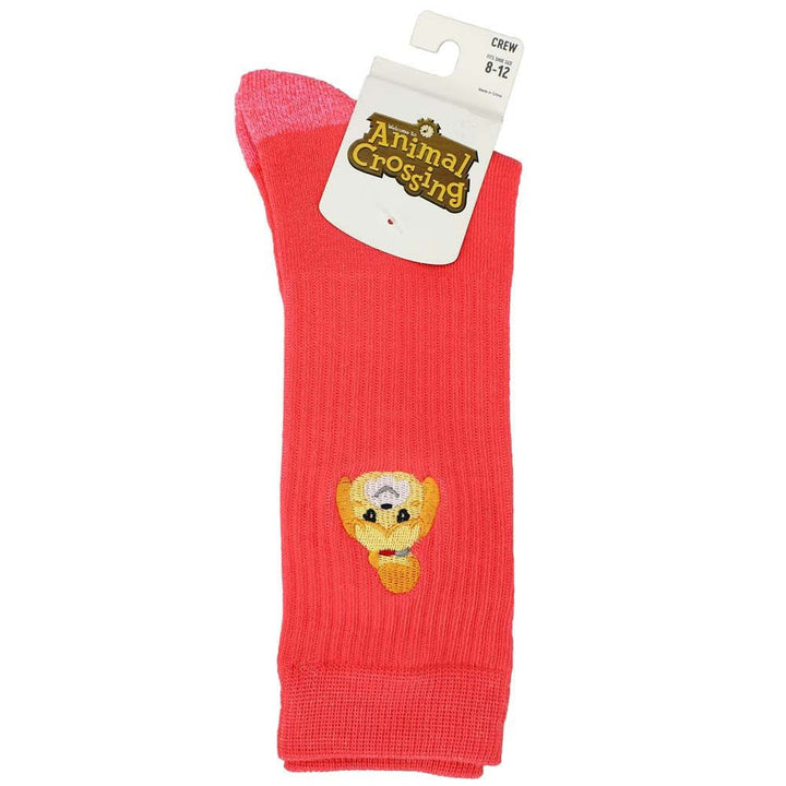 Animal Crossing Isabelle Embroidered Crew Socks - Socks