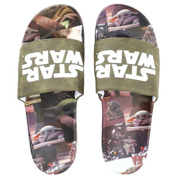Star Wars The Mandalorian Grogu Athletic Slide Sandals -