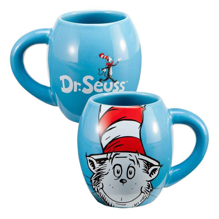 18 oz Dr. Seuss Cat In The Hat Oval Ceramic Mug - Home Decor