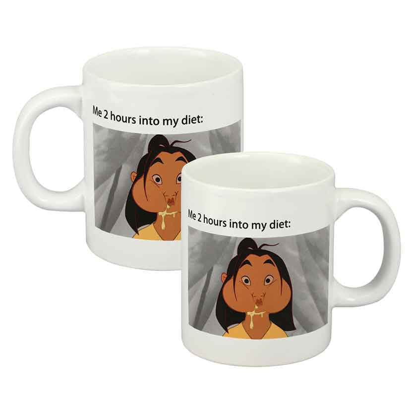 16 oz Disney Meme Diet Ceramic Mug - Home Decor - Mugs 
