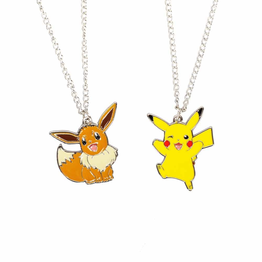 Pokemon Pikachu & Eevee Magnetic Pokeball Charm Necklace -