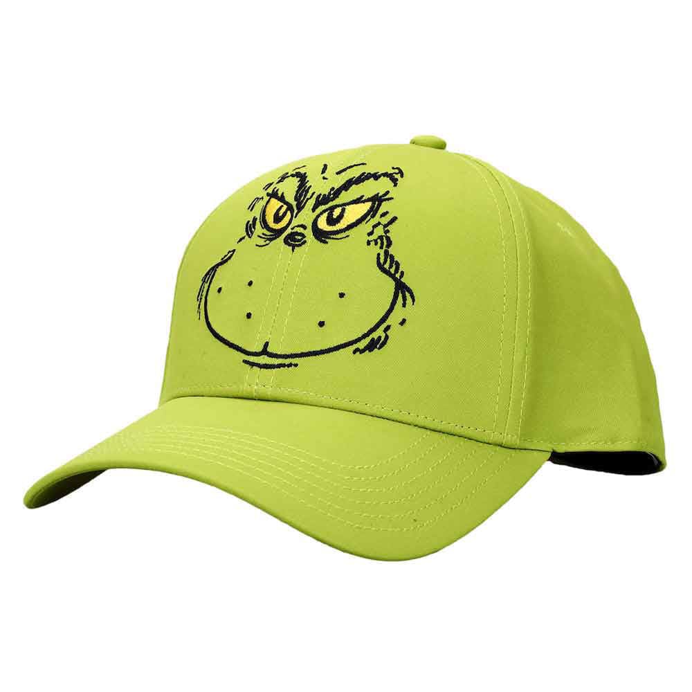 Dr. Seuss The Grinch Embroidered Pre-Curved Bill Snapback - 