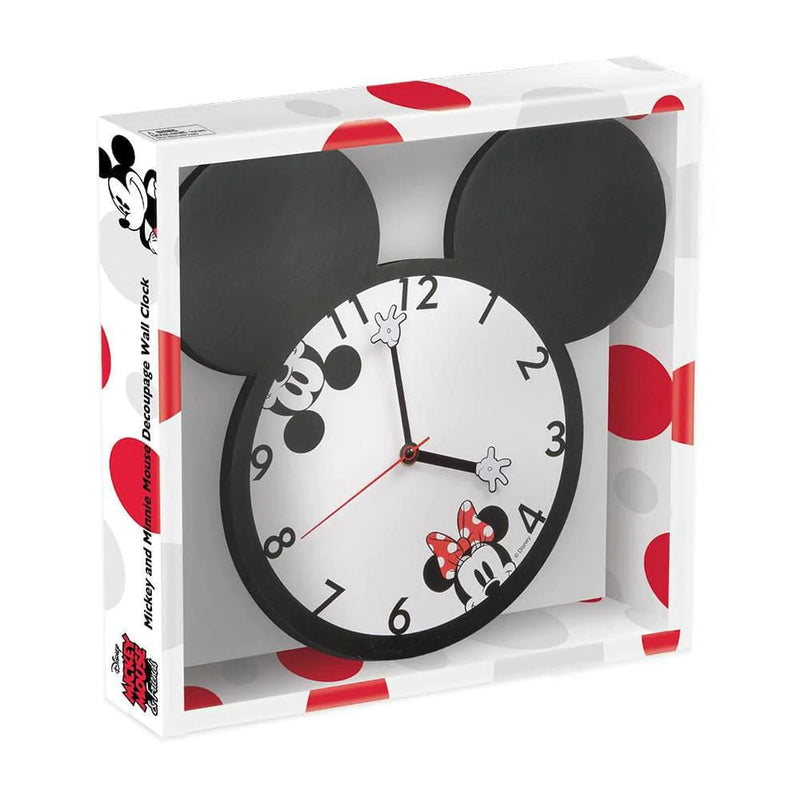 Disney Mickey & Minnie Mouse Shaped Wall Clock - Home Decor