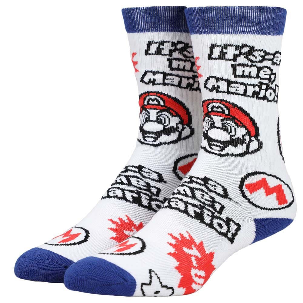 Super Mario Icon Toss Crew Socks - Socks
