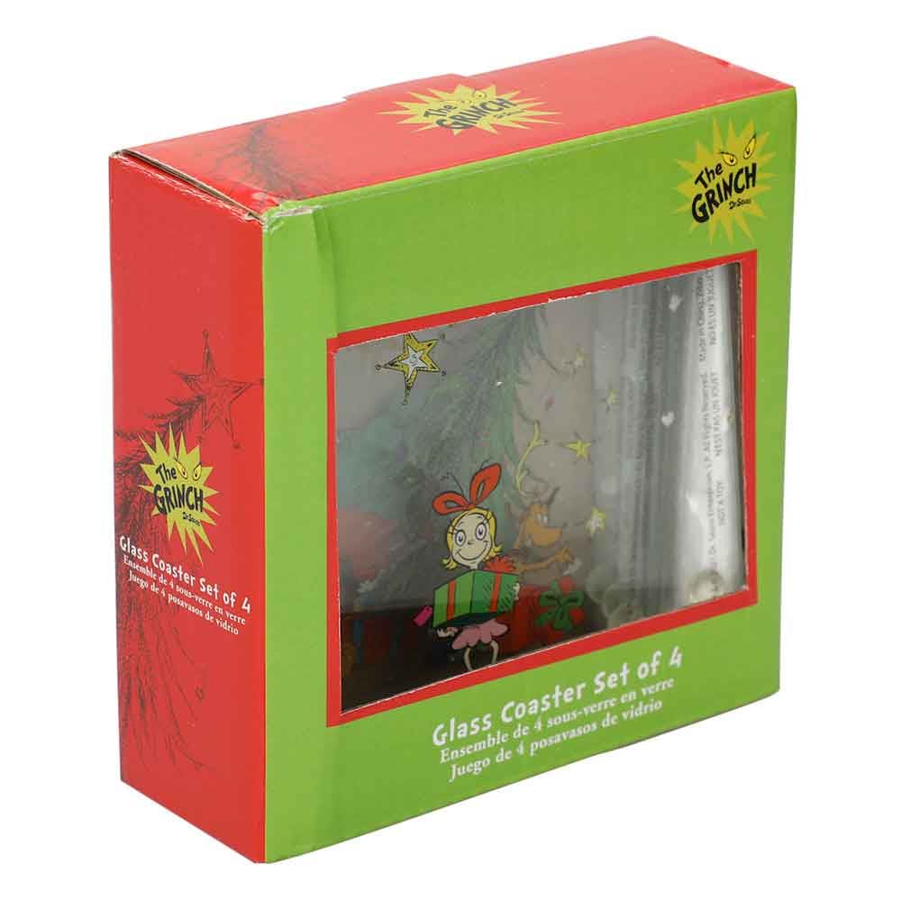Dr. Seuss The Grinch Stacking Glass Coasters (Set of 4) -
