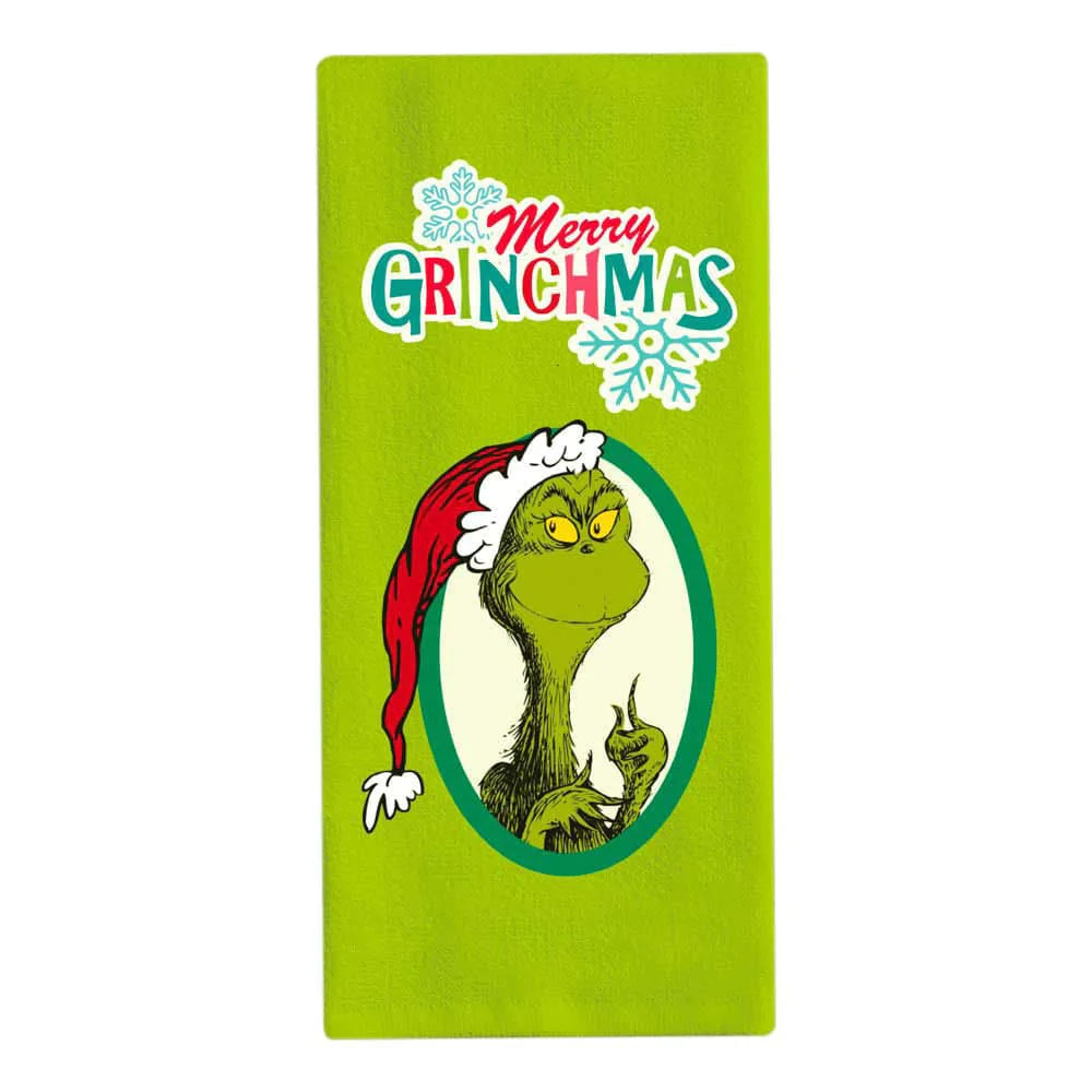 14.5 Dr. Seuss Merry Grinchmas Dish Tea Towel - Home Decor -