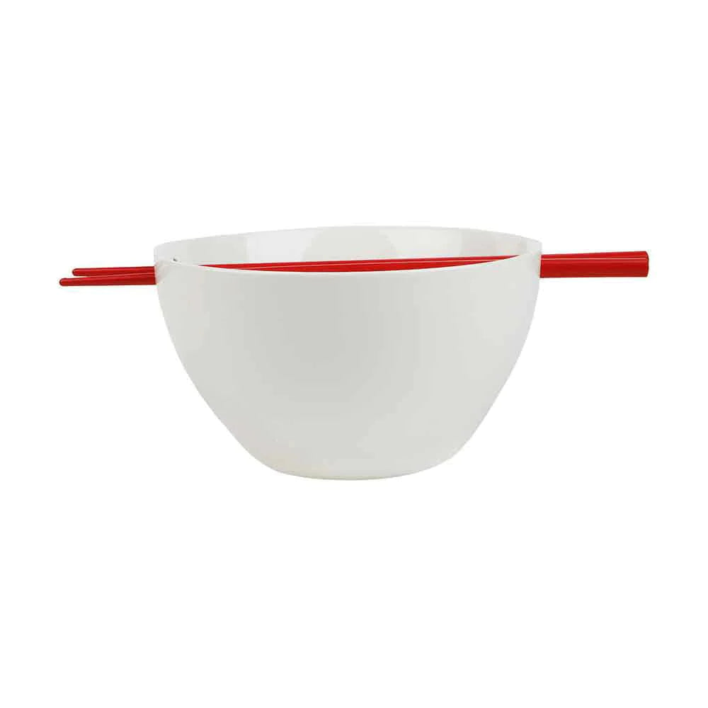 The Original Cup Noodles Ceramic Ramen Bowl With Chopsticks 