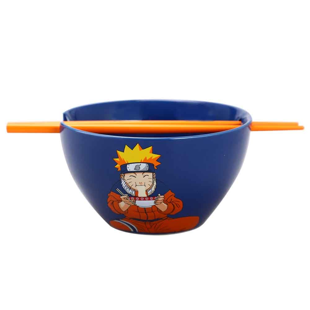 Naruto Character Pose Ceramic Ramen Bowl With Chopsticks -