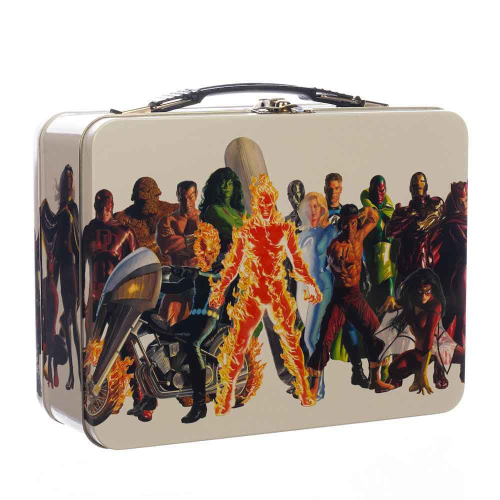 9 Marvel Comics Retro Large Tin Tote - Lunch Box