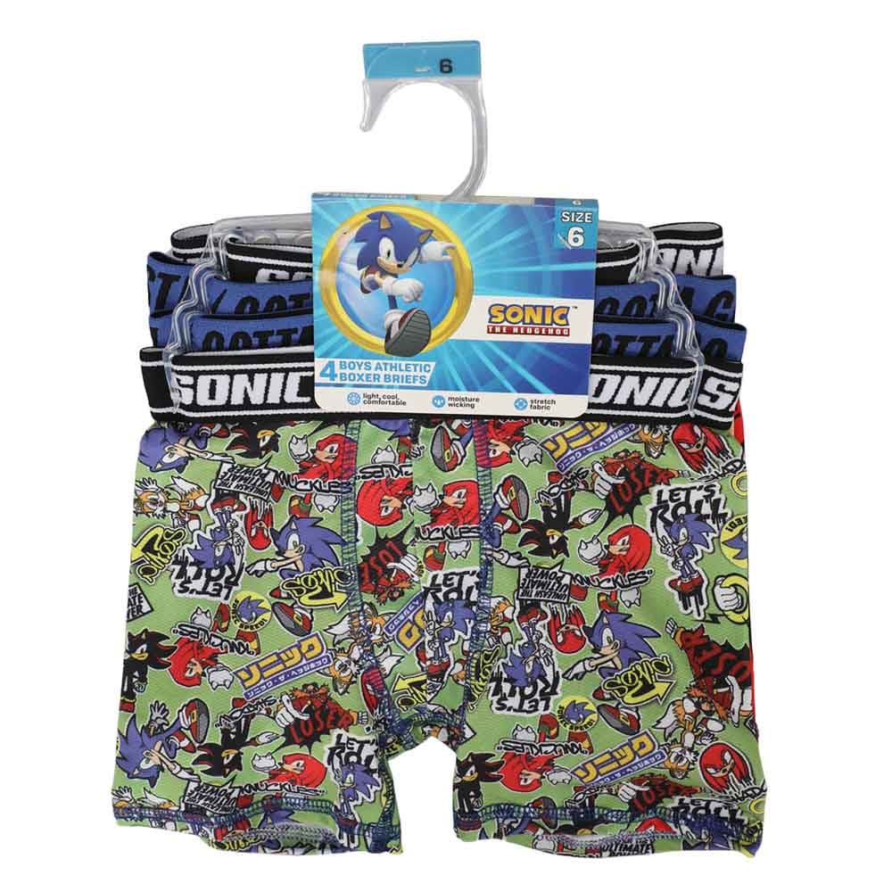 Sonic The Hedgehog Gotta Go Fast Youth Boxer Briefs (Pack of 4