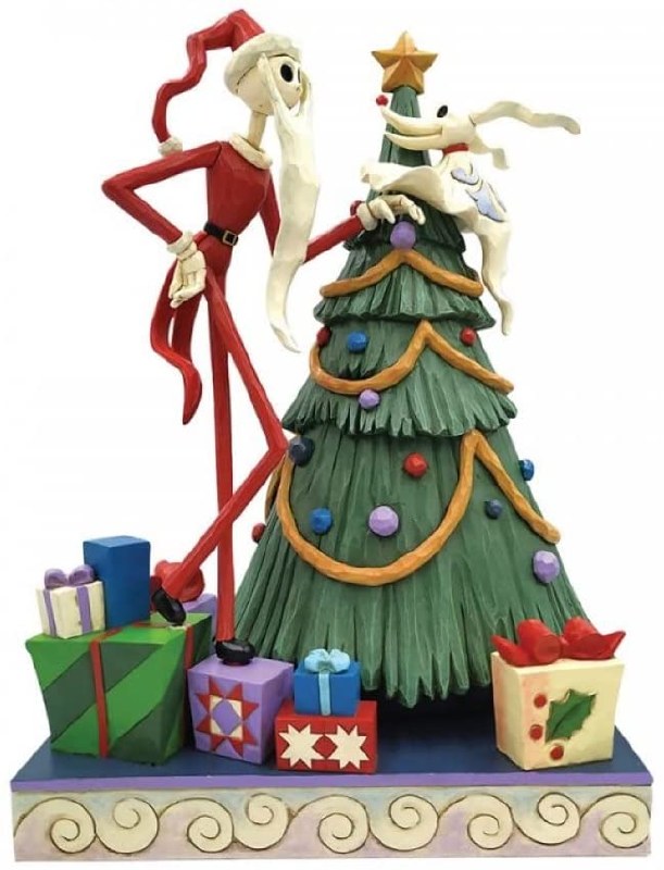 Enesco - Disney Traditions Nightmare Before Christmas Santa Jack And Zero with Tree 10.8 Figure