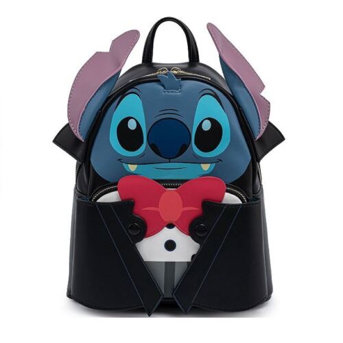 Loungefly Disney: Vampire Stitch Bow Tie Mini Backpack