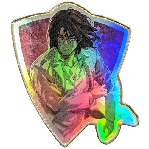 Zen Monkey - Attack On Titan Eren Rainbow Holo Foil Crest Pin